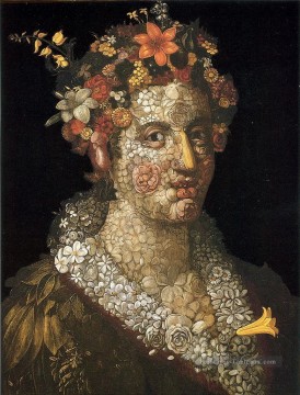 femme floral Giuseppe Arcimboldo classique fleurs Peinture à l'huile